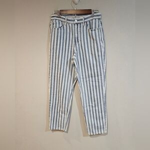 American Eagle stripped mom jeans